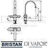 Bristan Chocolate Easyfit Sink Mixer Kitchen Tap Dimensions